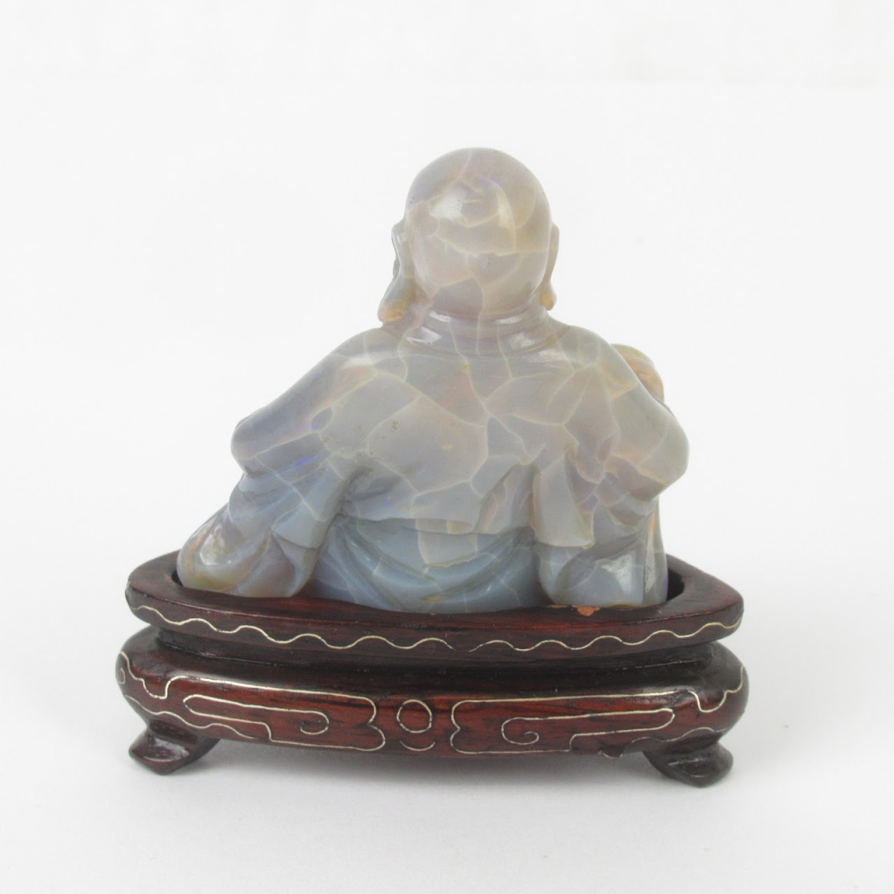 Carved Opal Buddha Duo