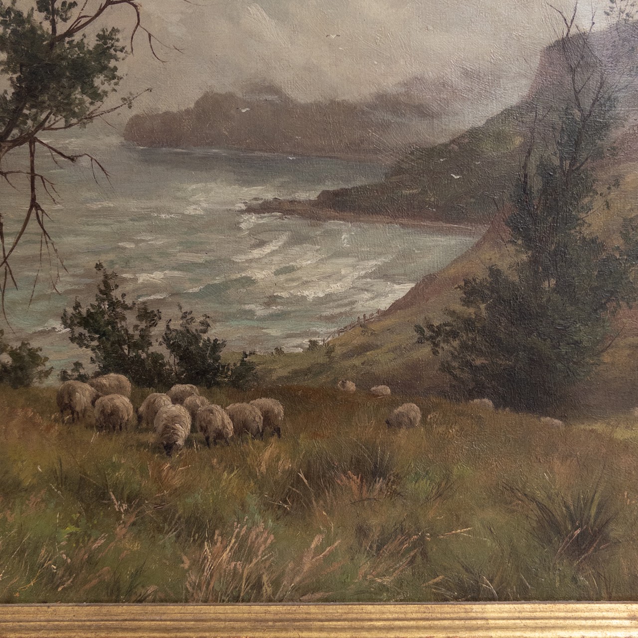 George Cammidge Antique Runswick Bay, Yorkshire Landscape Painting