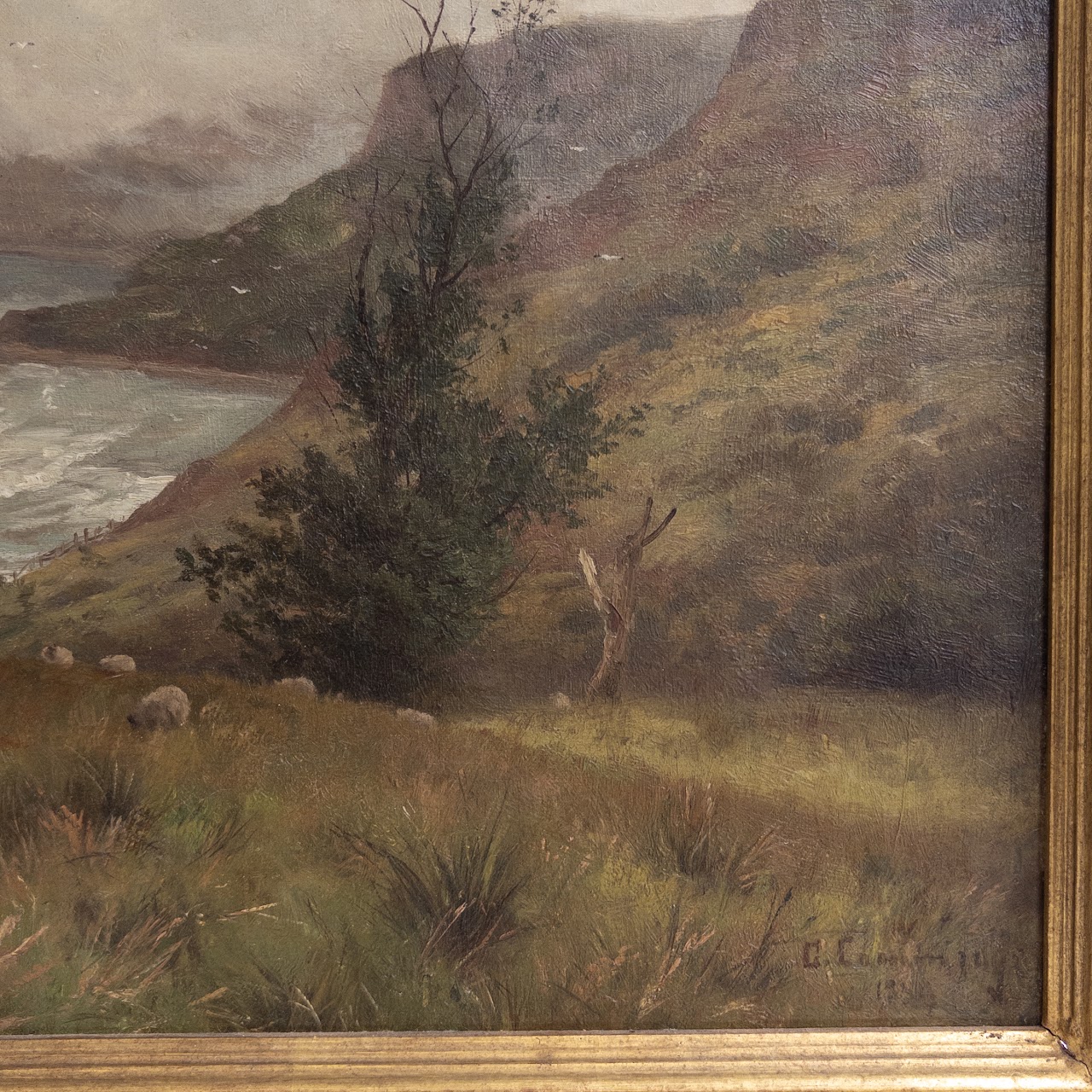 George Cammidge Antique Runswick Bay, Yorkshire Landscape Painting