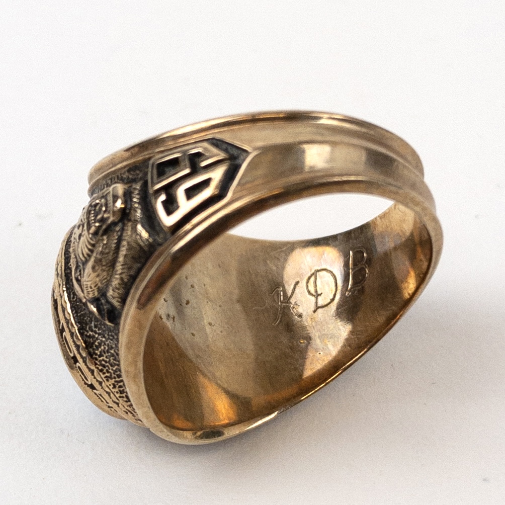 10K Gold Vintage Columbia High School Ring