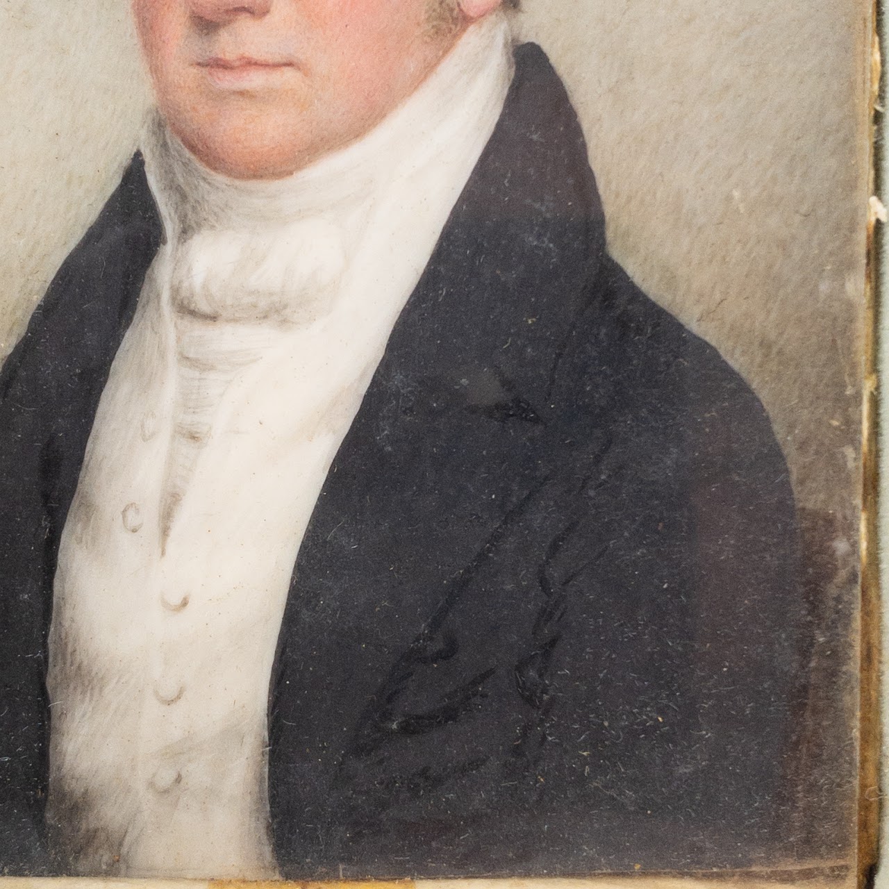 Antique Miniature Painting of a Gentleman