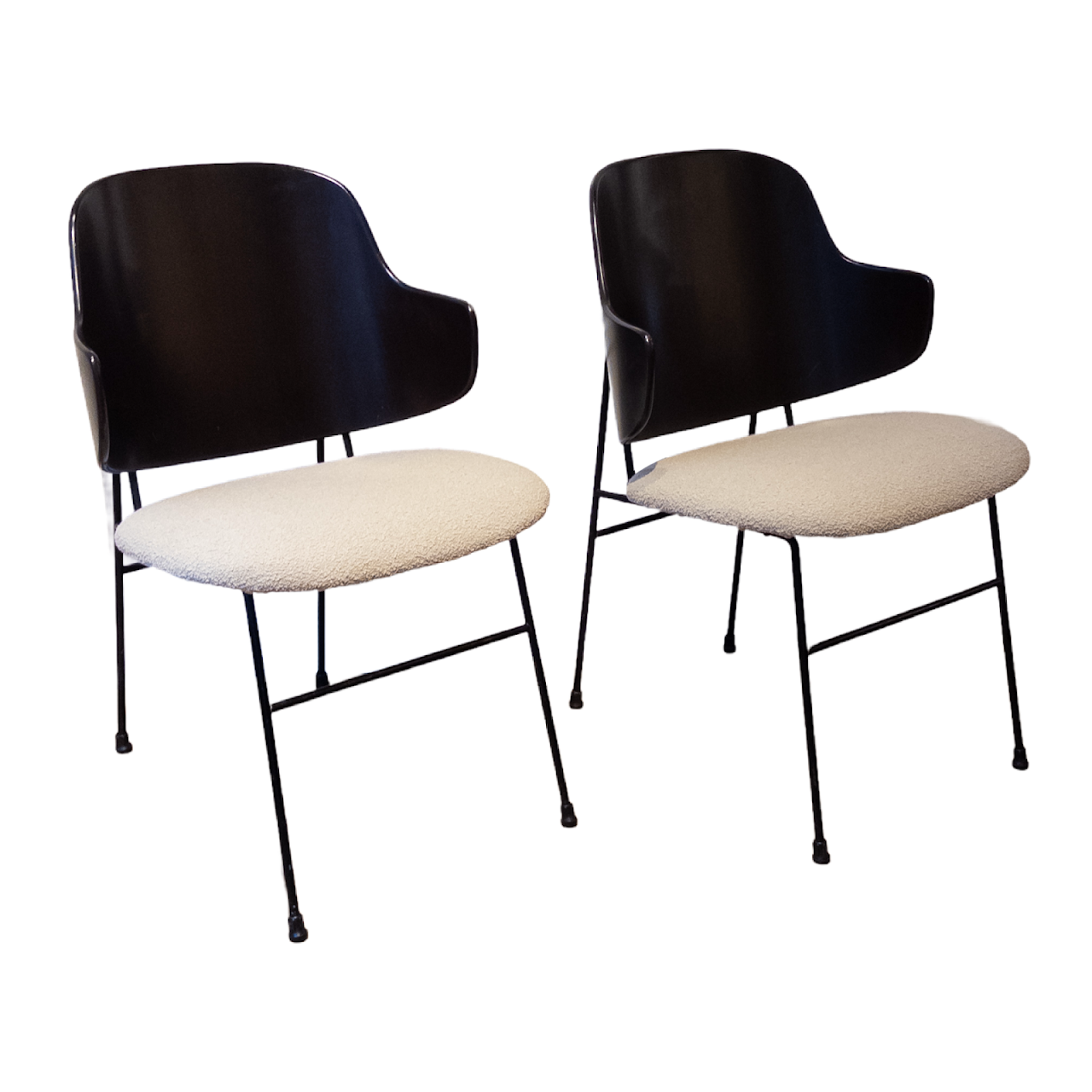 Ib Kofod-Larsen-Style Penguin Dining Chair Pair