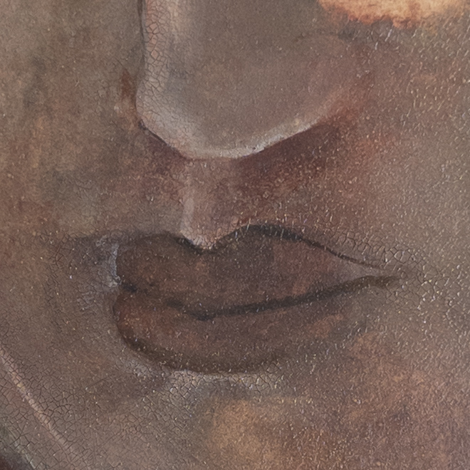 The Face of Buddha Portrait Painting