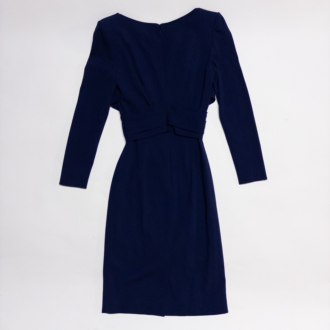 Alexander McQueen NEW Midnight Blue Crepe Wool Dress