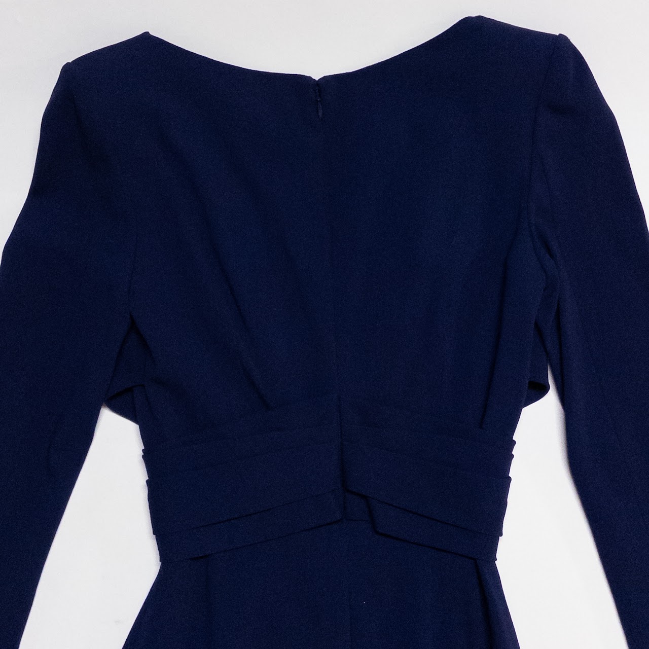 Alexander McQueen NEW Midnight Blue Crepe Wool Dress