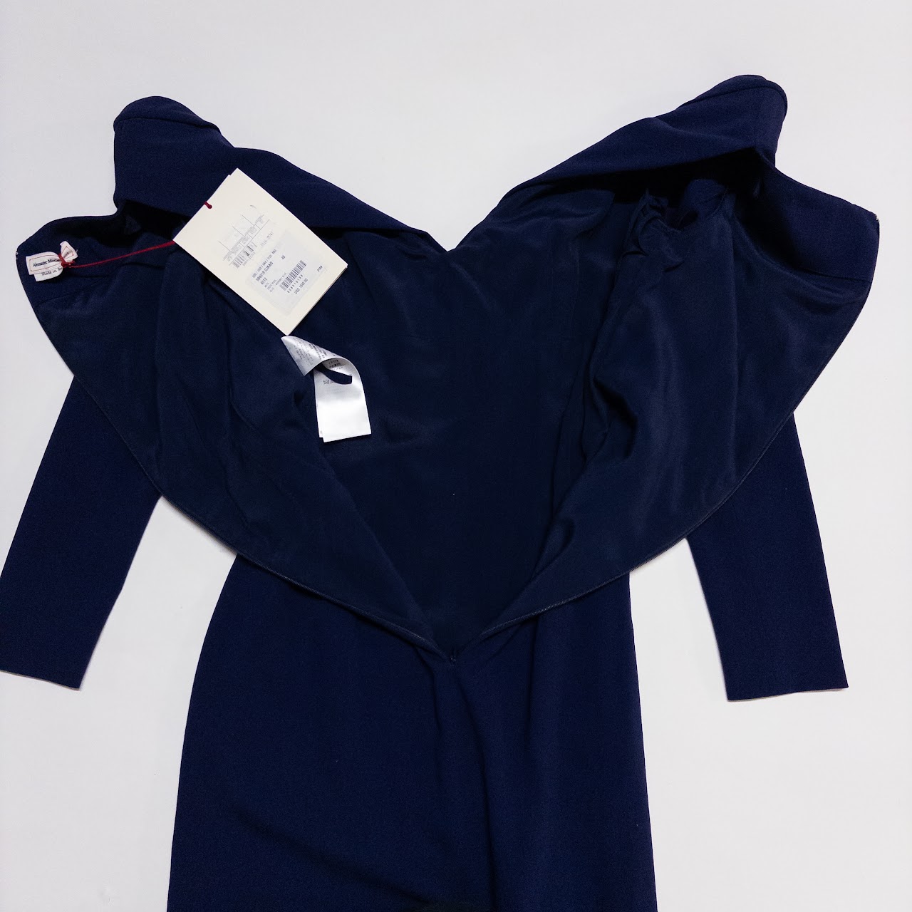 Alexander McQueen NEW Midnight Blue Crepe Wool Dress