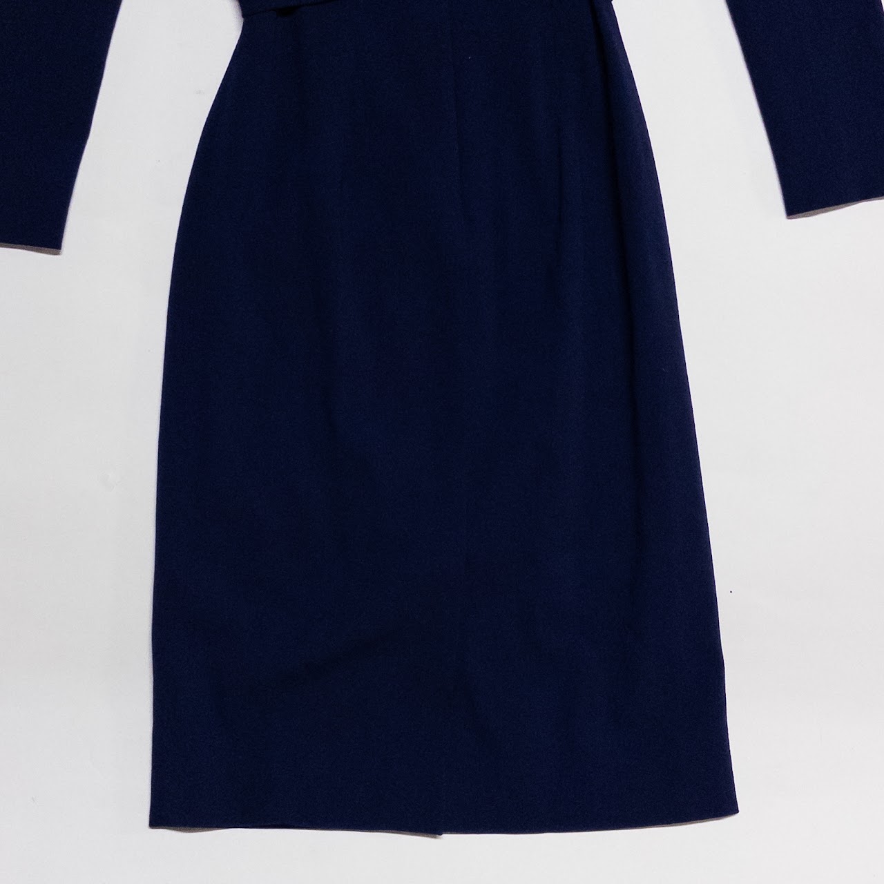 Alexander McQueen NEW Midnight Blue Crepe Wool Dress