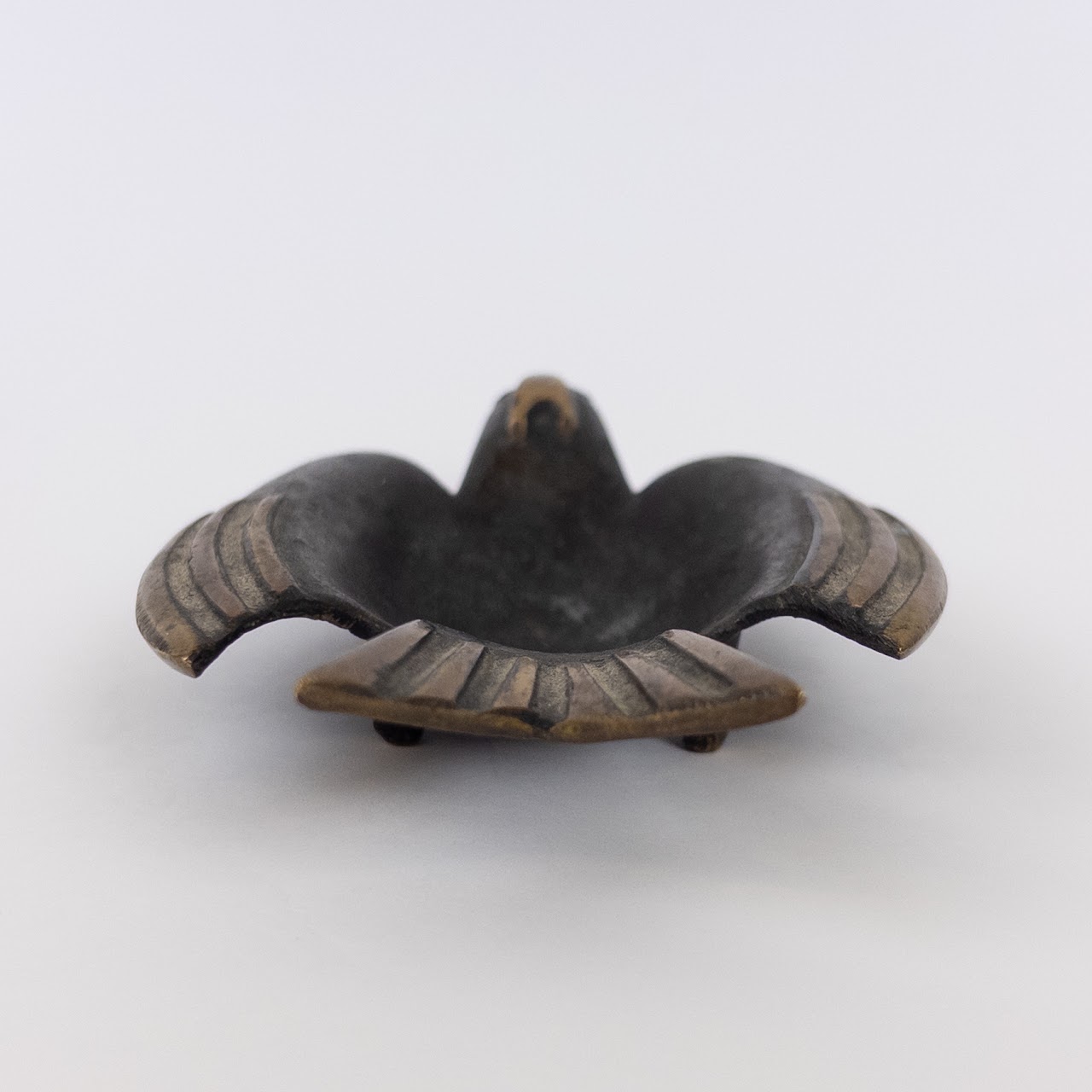 Mid-Century Modern Miniature Bronze Bird Trinket Dish