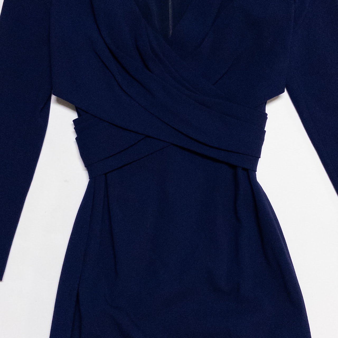 Alexander McQueen NEW Midnight Blue Crepe Wool Dress