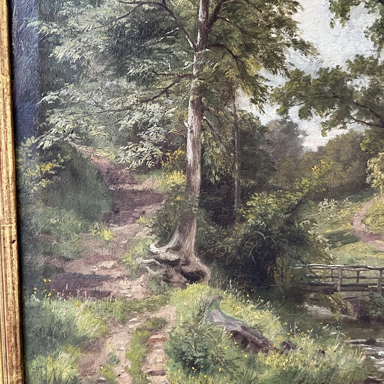 George Cammidge Antique Woman By a Brook Painting