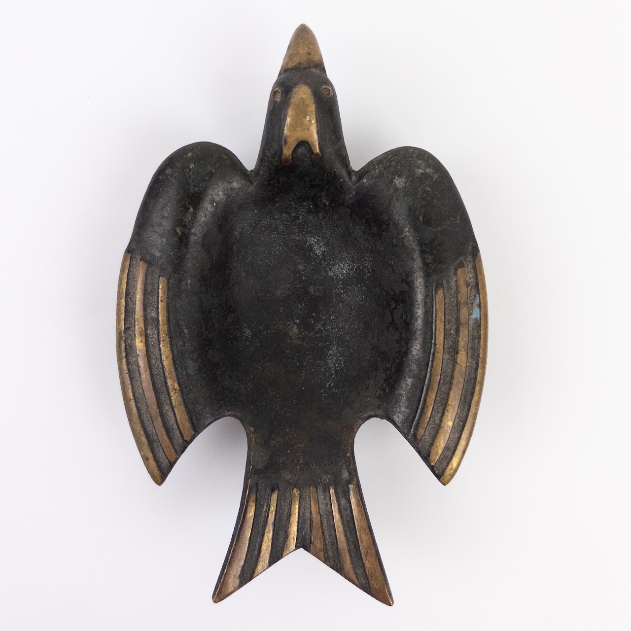 Mid-Century Modern Miniature Bronze Bird Trinket Dish