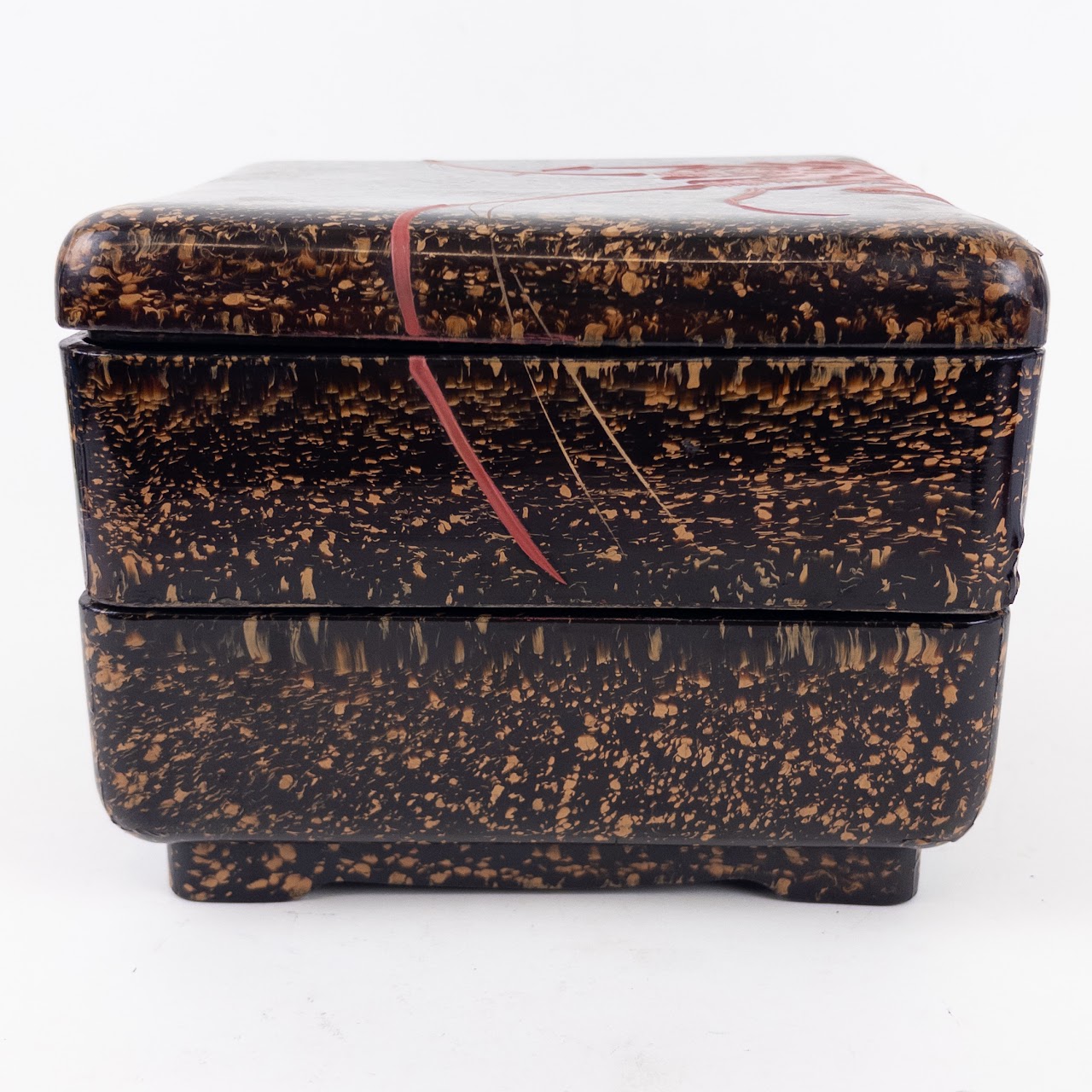 Japanese Urushi Lacquered Lobster Two-Tiered Box