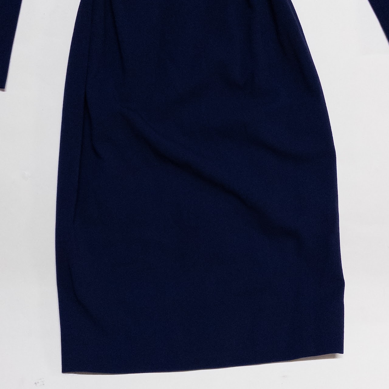 Alexander McQueen NEW Midnight Blue Crepe Wool Dress