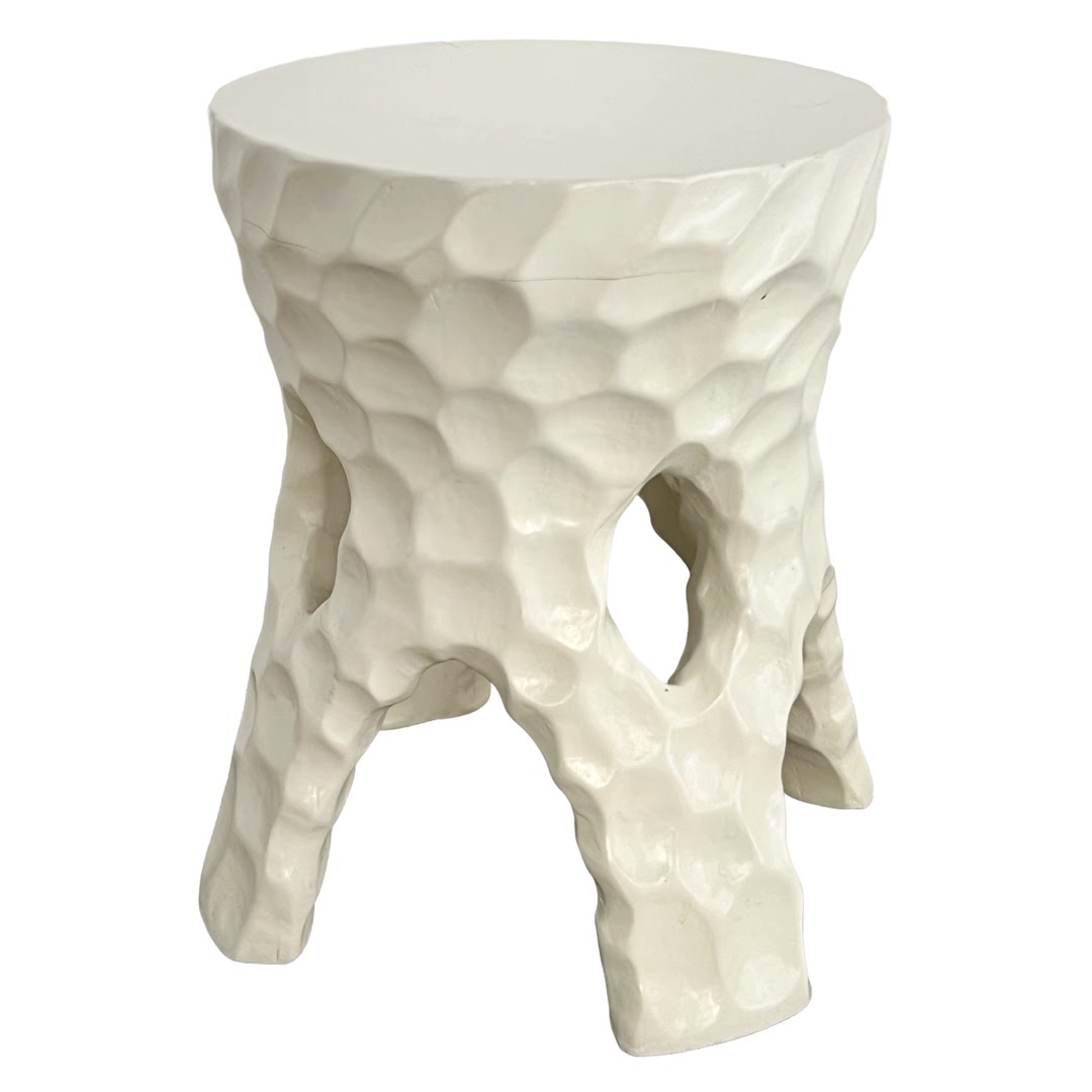 Sculptural Biomorphic Wooden Stool