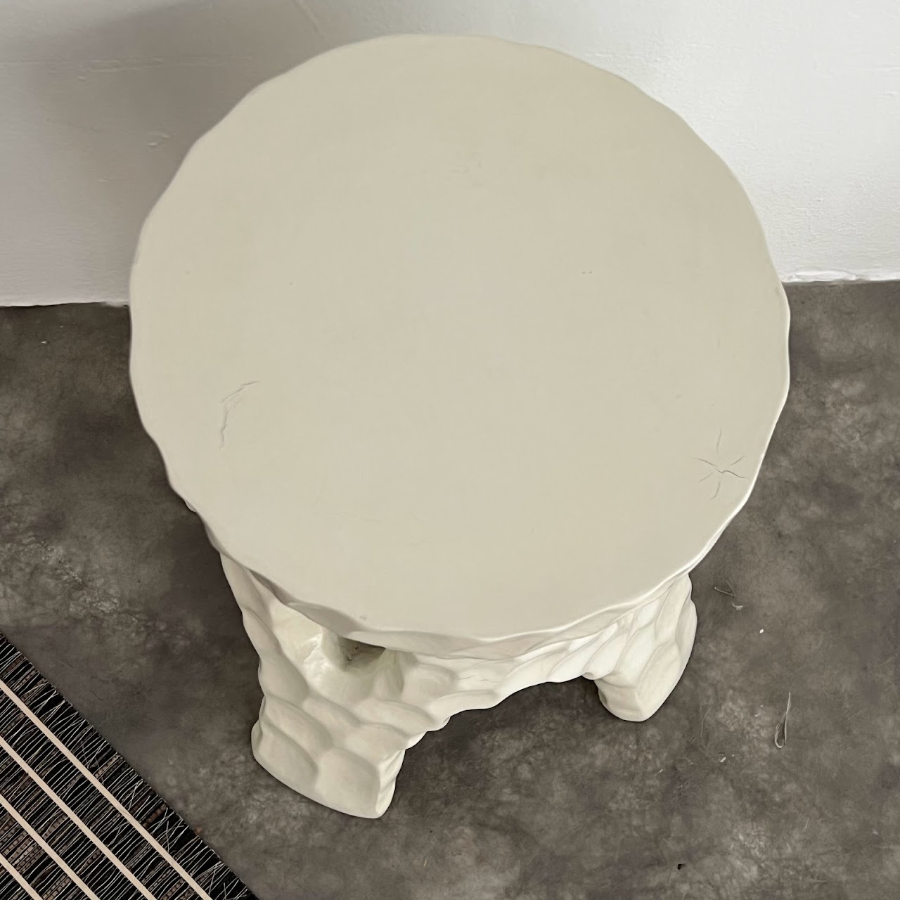 Sculptural Biomorphic Wooden Stool