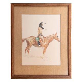 Frederic Remington 'Cheyenne Buck' Lithograph