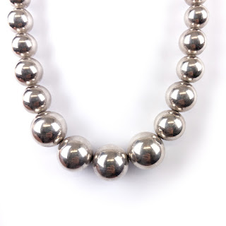 Sterling Silver Graduated Bead Necklace