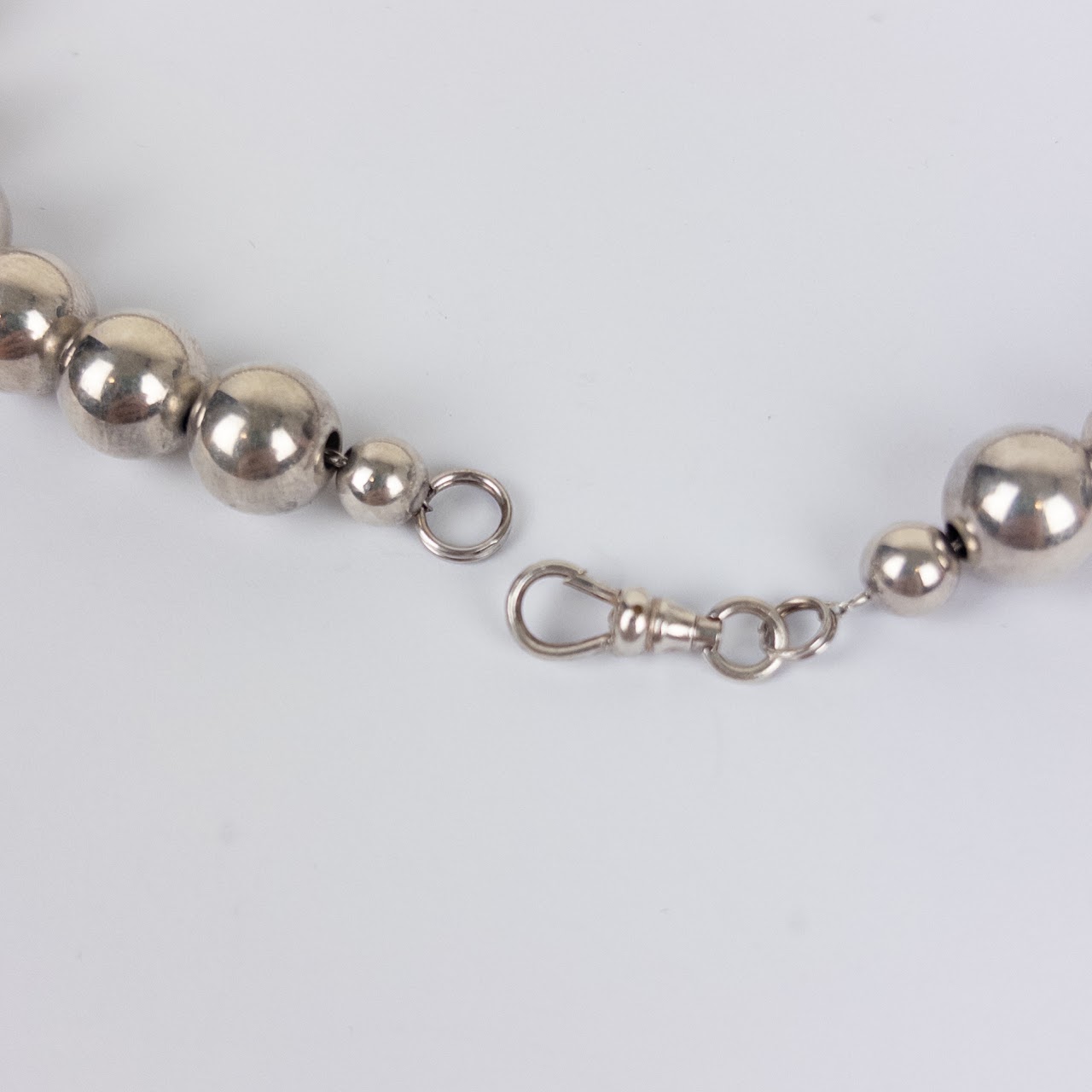 Sterling Silver Graduated Bead Necklace