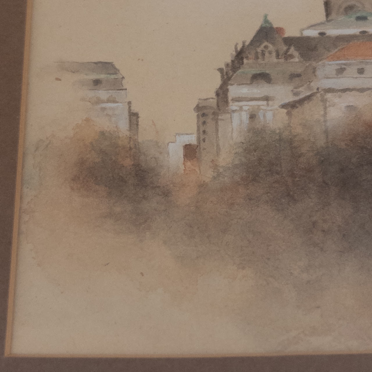 David Lee Signed Cityscape Painting
