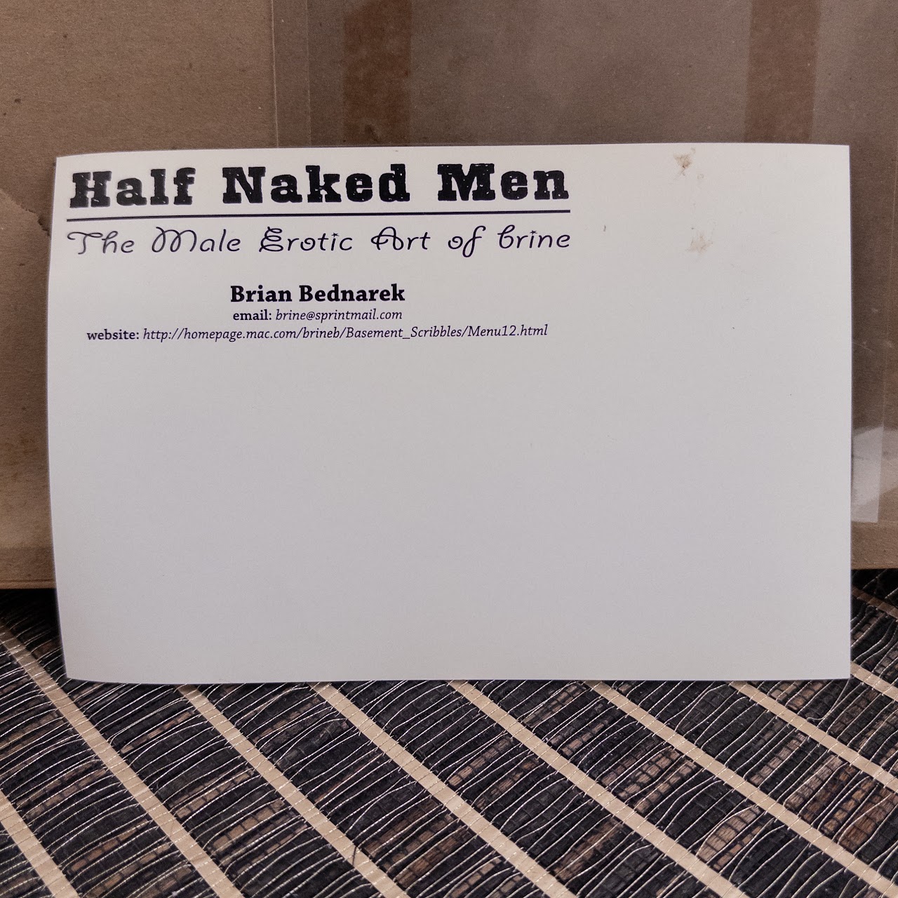 Brian Bednarek Signed  Homoerotic Nude Study