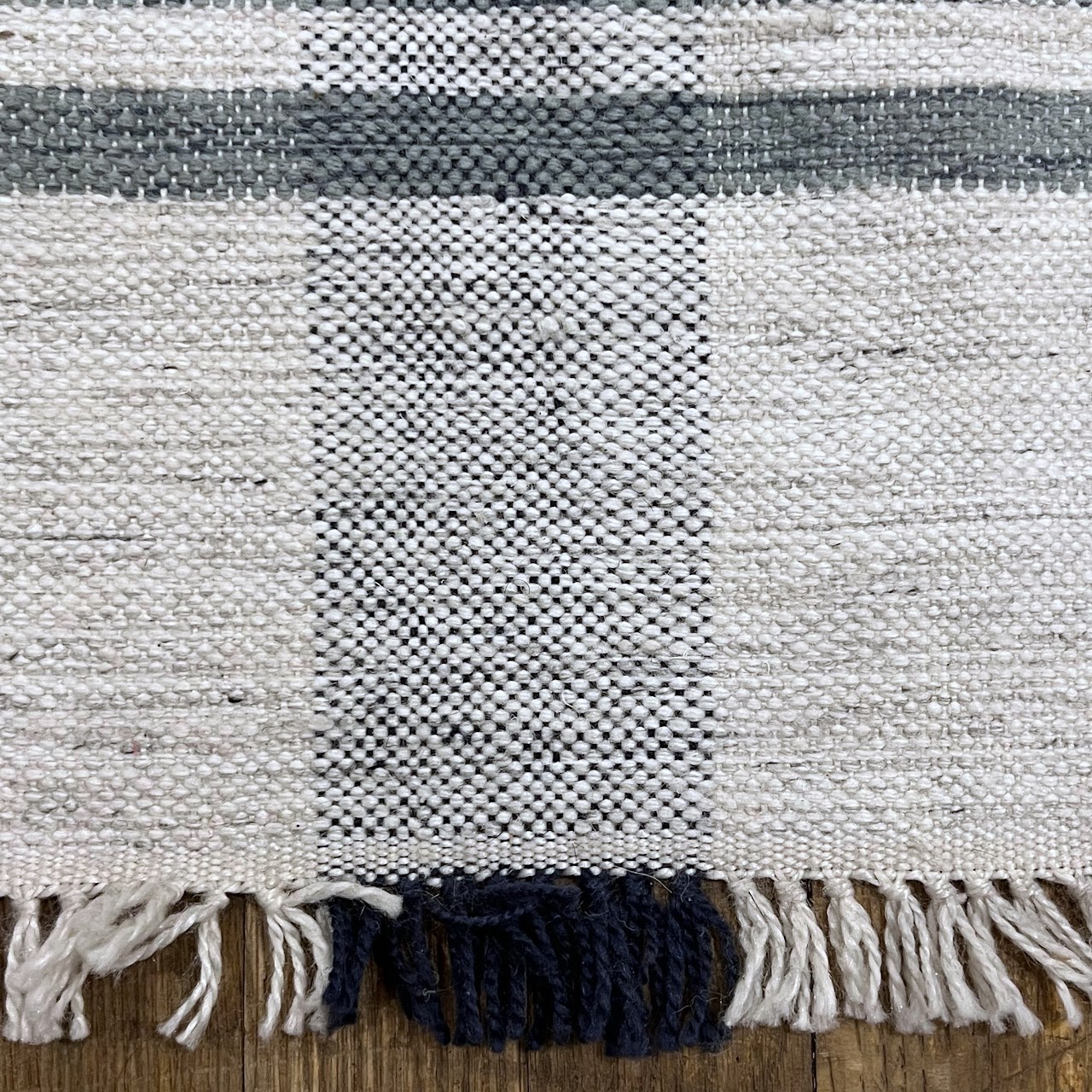 Wool Plaid Contemporary Area Rug