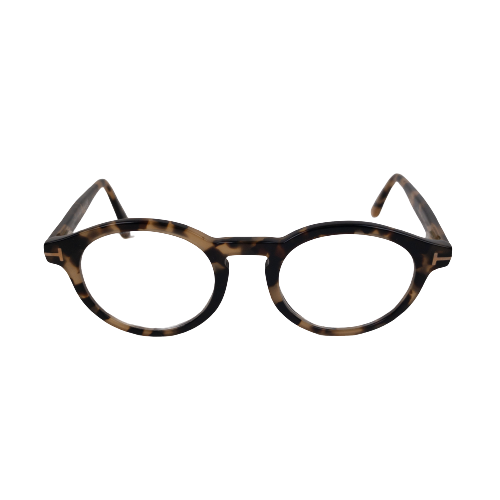 Tom Ford Round 'Tortoise' R/X Eyeglasses
