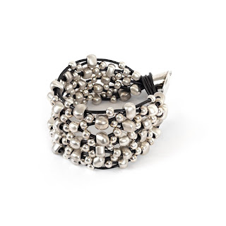 UNOde50 Leather & Bead Bracelet