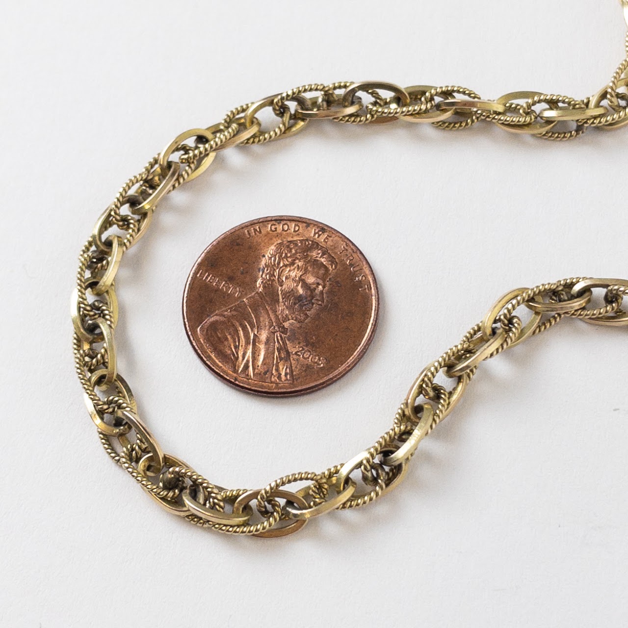 14K Gold Fancy Link Necklace