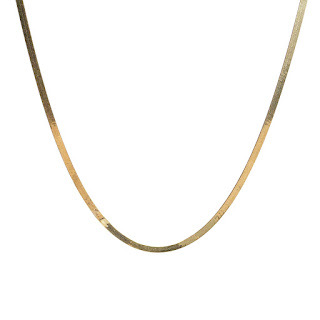 14K Gold Herringbone Chain