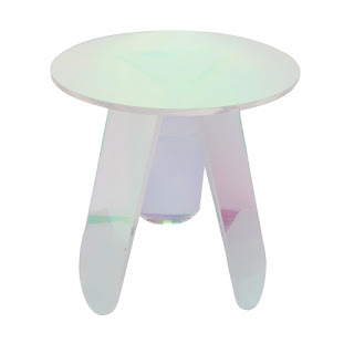 Iridescent Acrylic Side Table