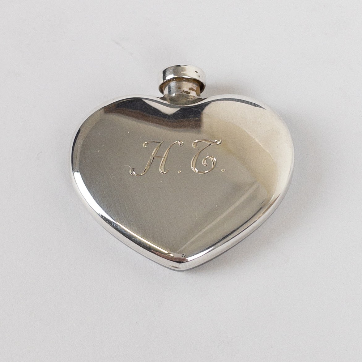Tiffany & Co. Sterling Silver Heart Perfume Flask Set