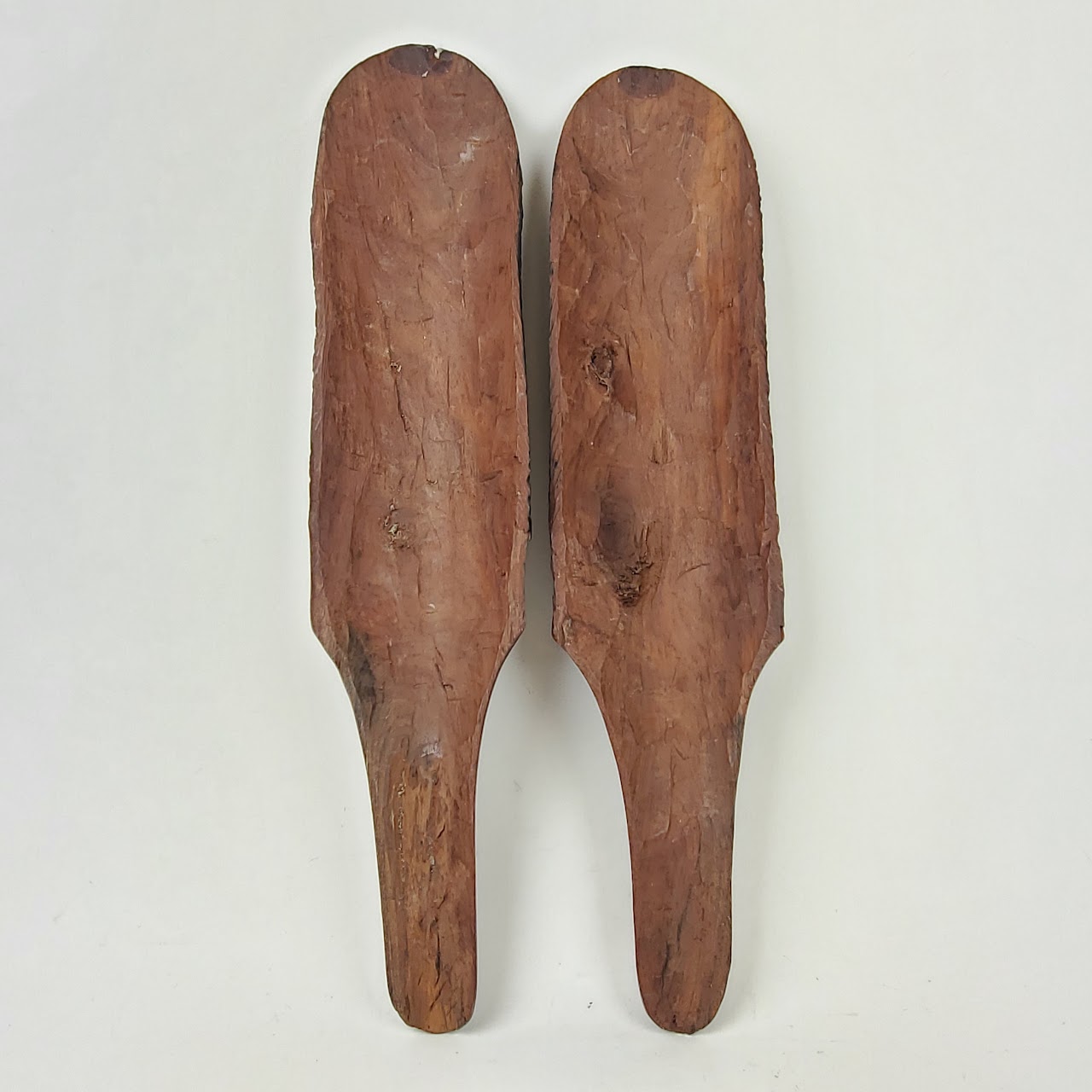 Carved Hardwood Mask Pair