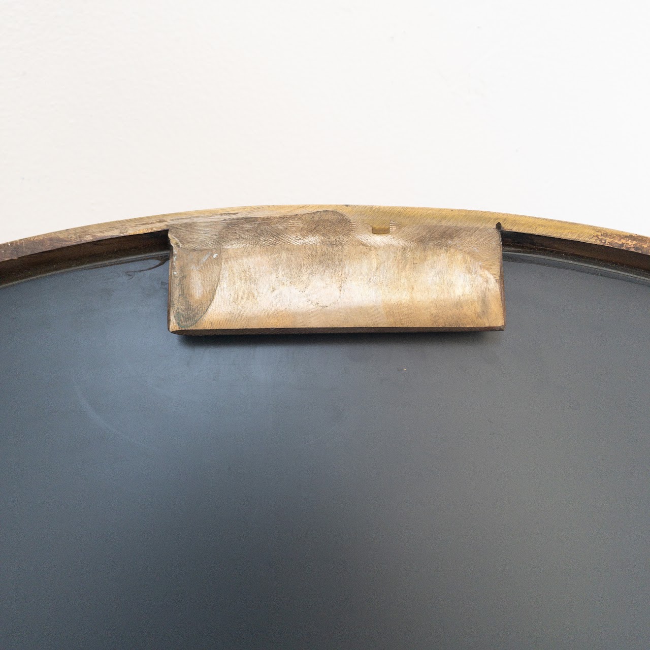 Modernist Brass Mirror