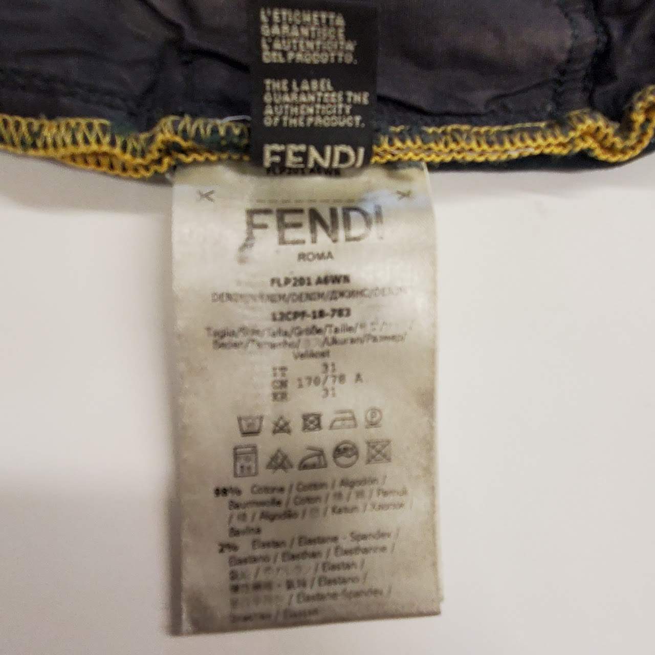 Fendi Roma Printed Monogram Jeans