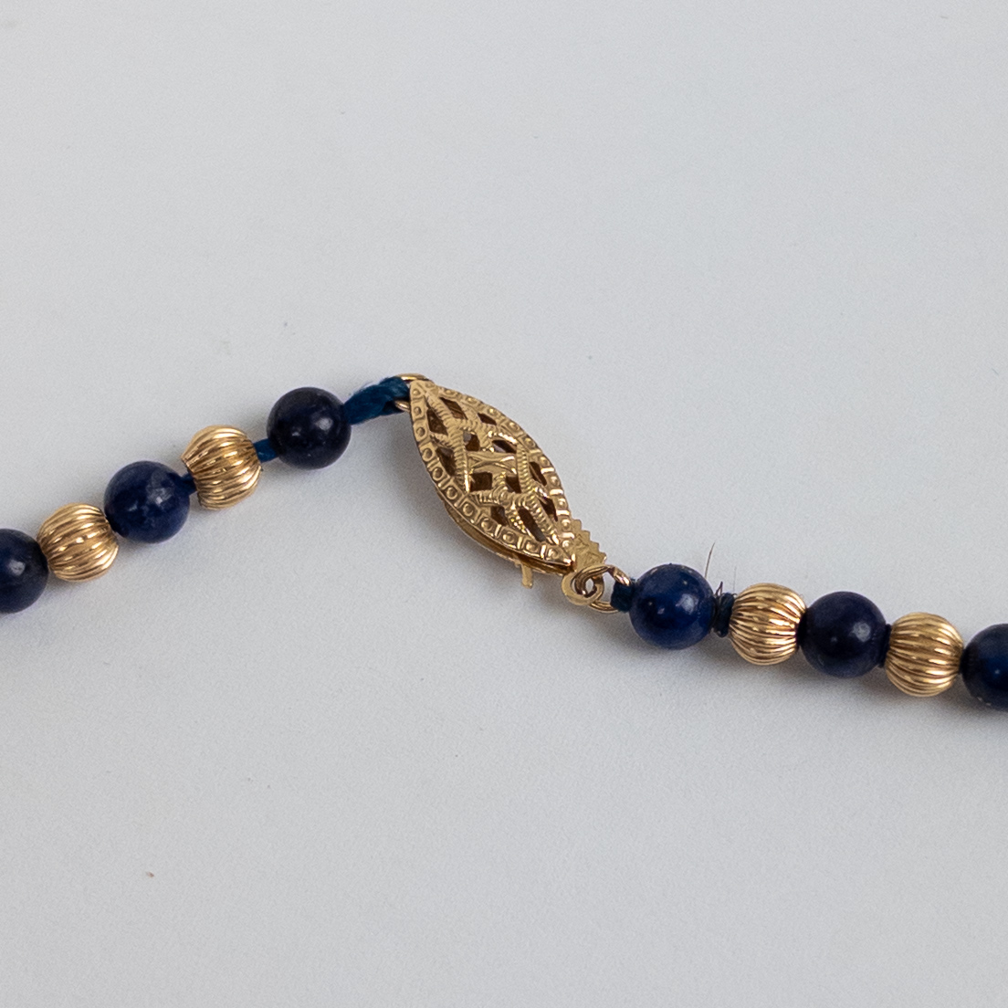 14K Gold and Lapis Lazuli Short Necklace