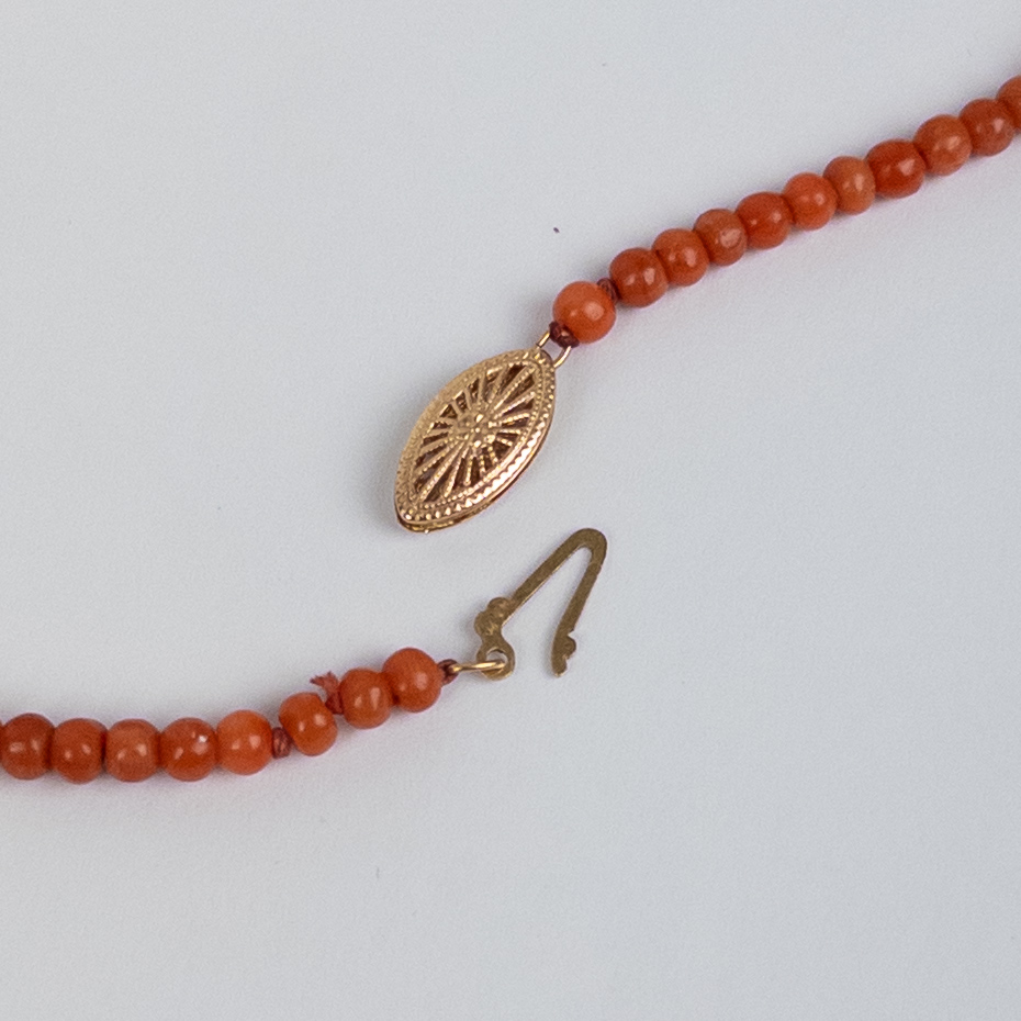 14K Gold and Coral Necklace