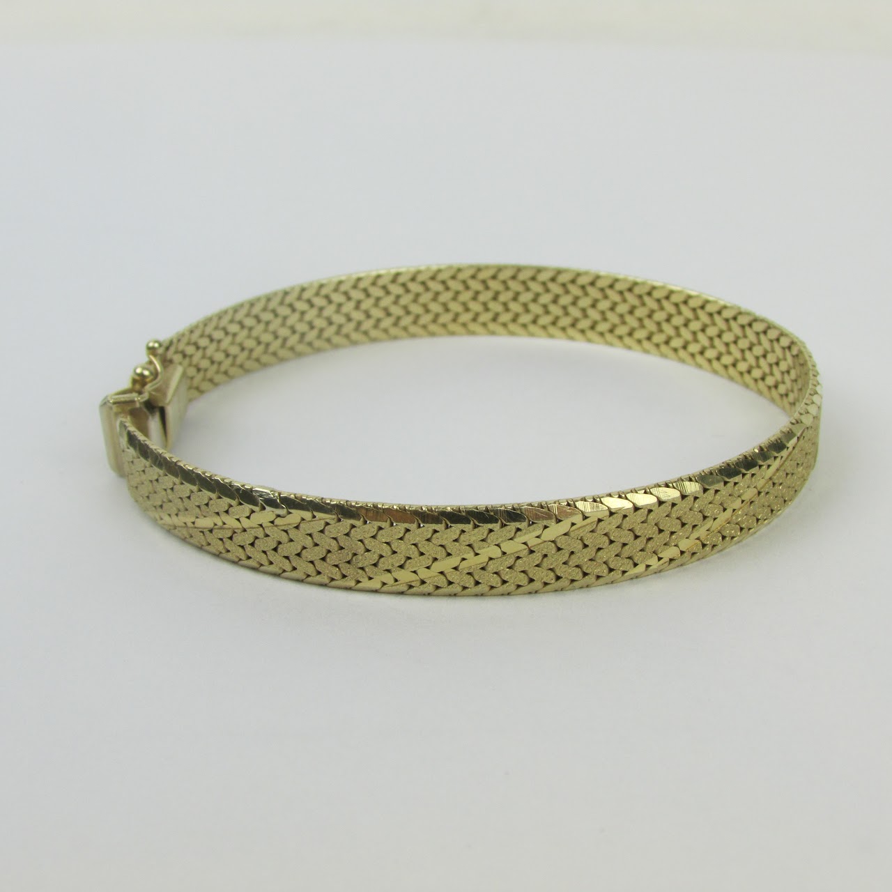 14K Gold Omega Flexible Bracelet