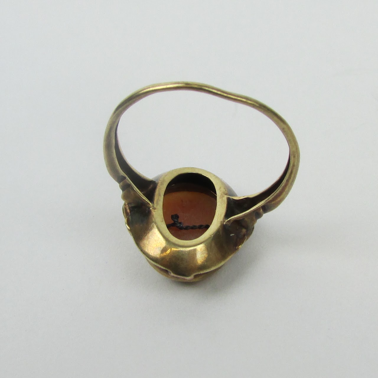 10K Gold & Diamond Cameo Ring