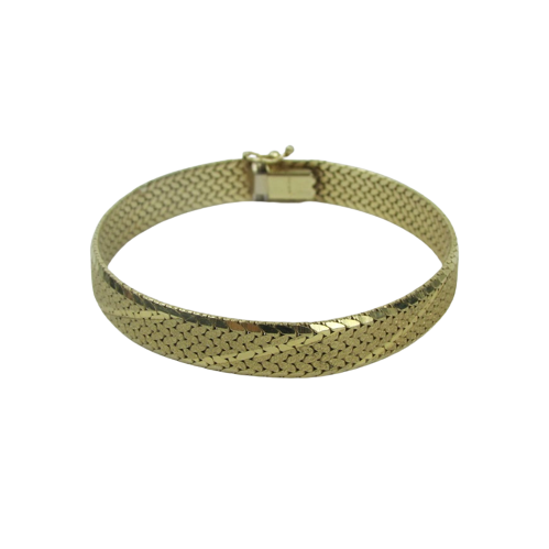 14K Gold Omega Flexible Bracelet