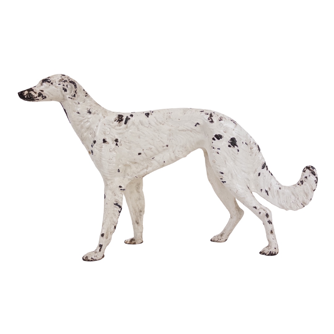 Vintage Cast Iron Borzoi Dog Door Stop