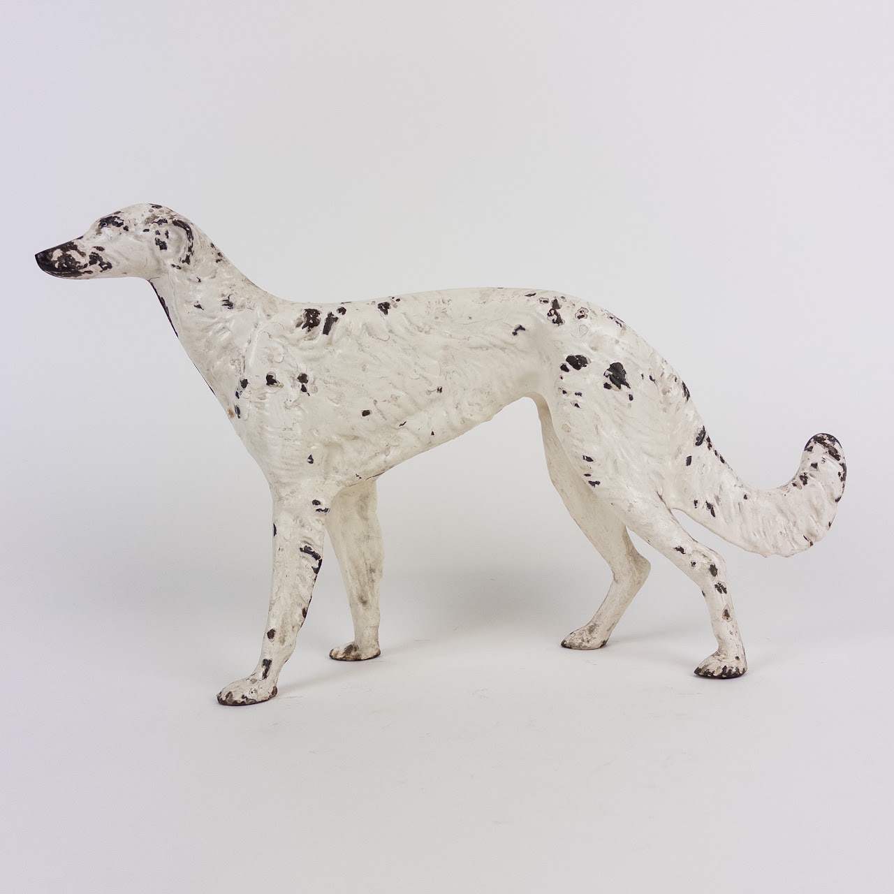 Vintage Cast Iron Borzoi Dog Door Stop