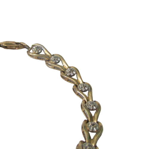 10K Gold & Diamond Link Bracelet