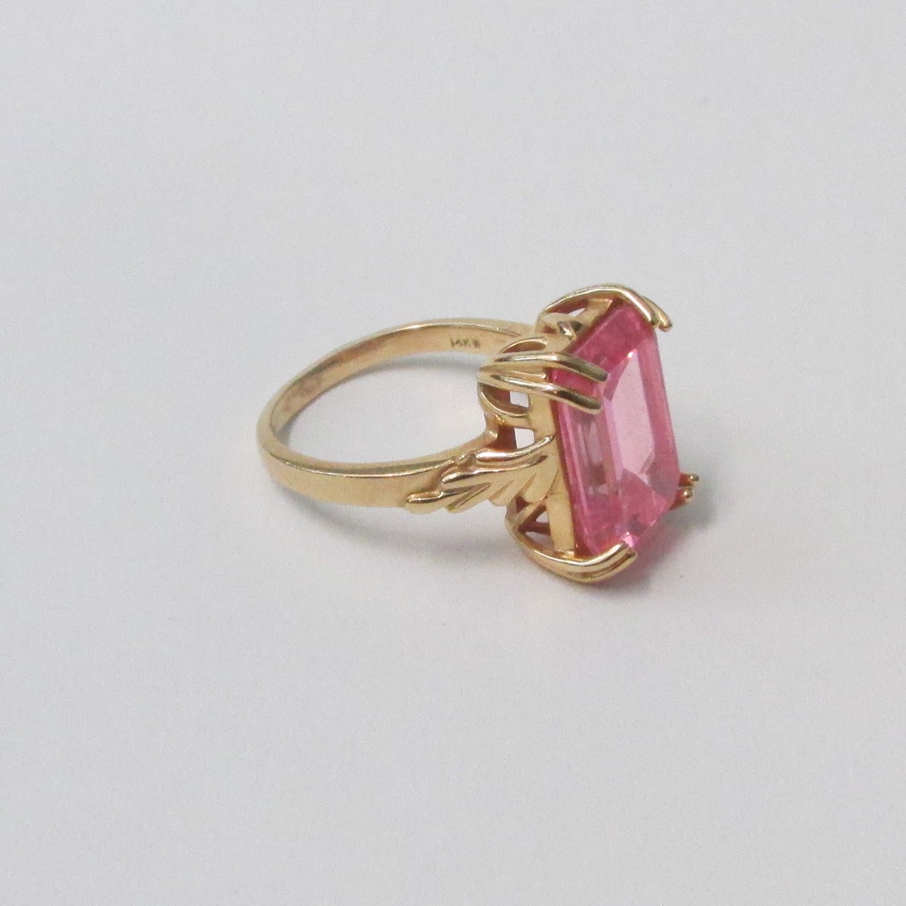 14K Gold & Pink Accent Ring