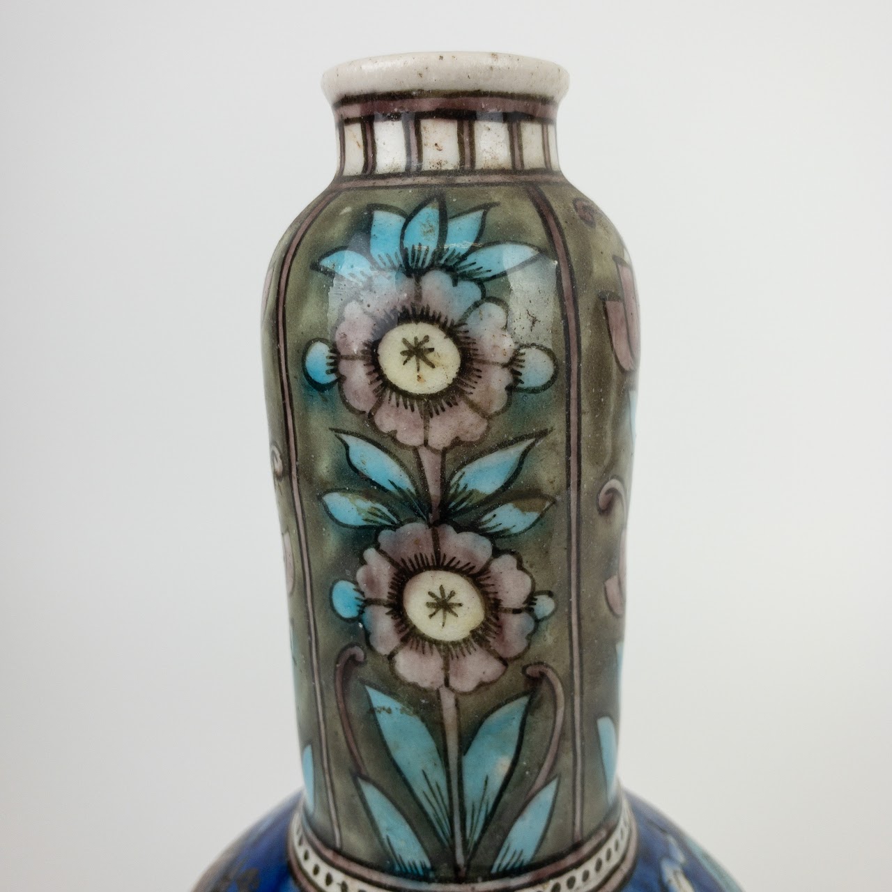 Ceramic  Handpainted Asian Gourd Vase