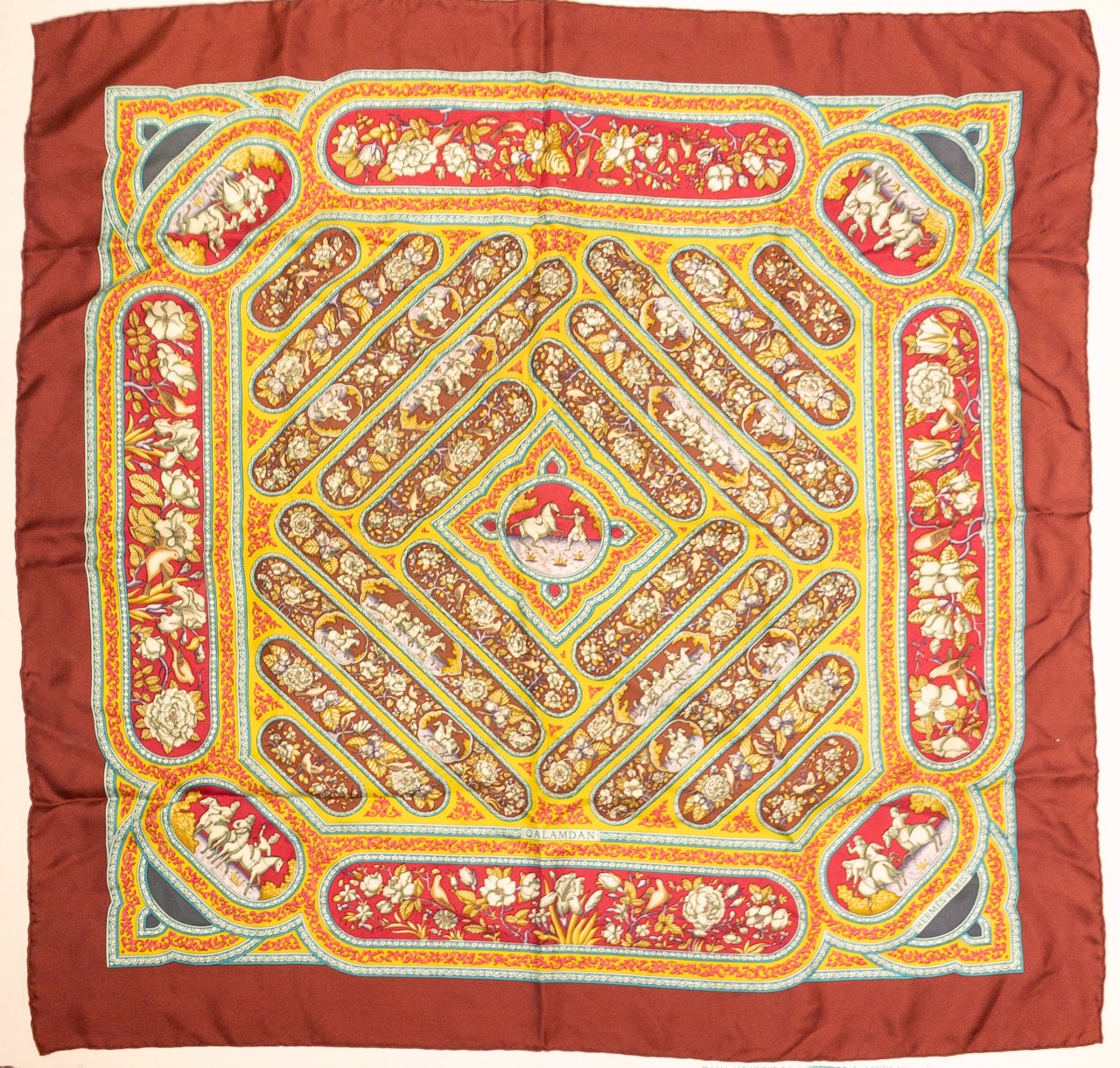 Hermès Qalamdan Silk Scarf 90