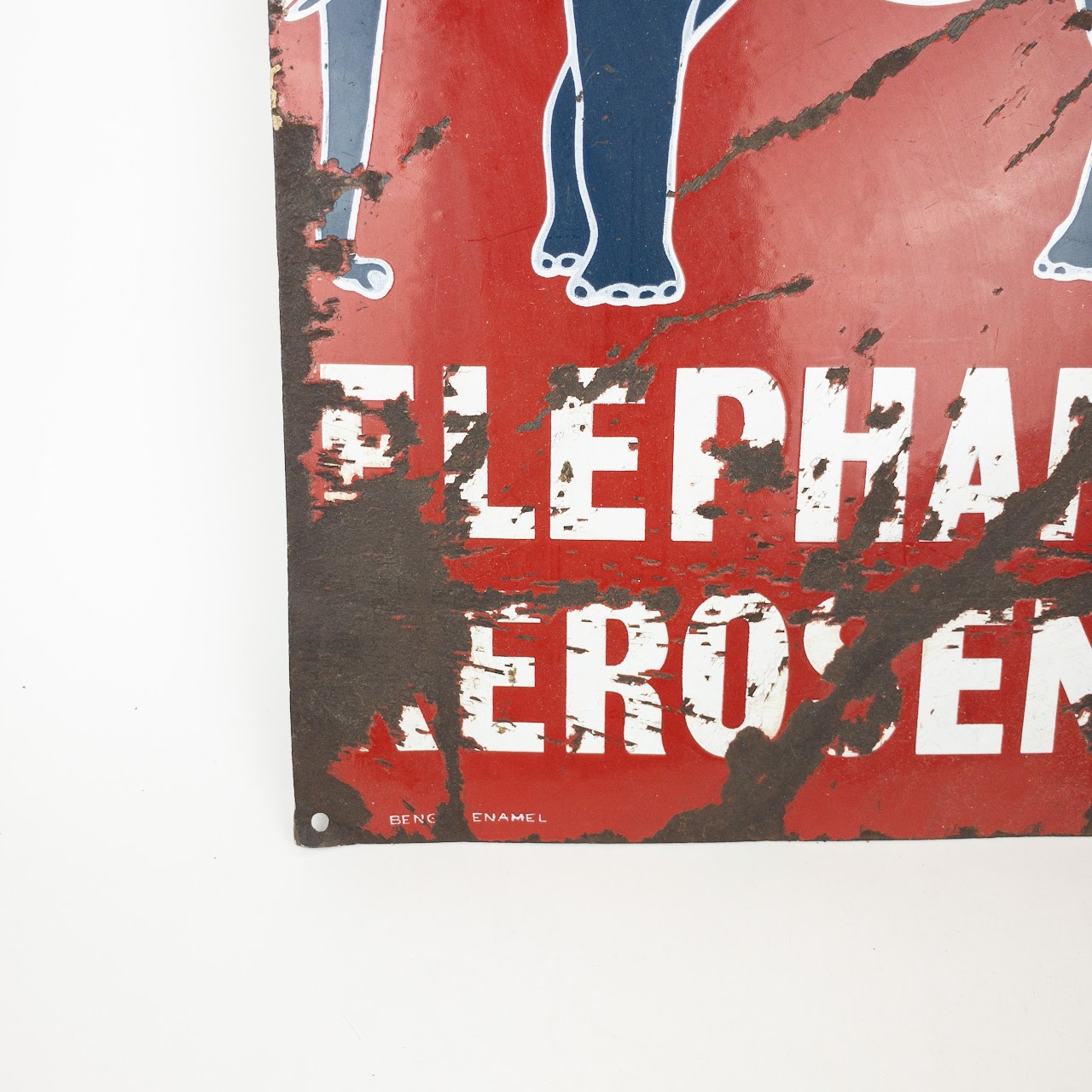Elephant Kerosene Vintage Porcelain Enamel Sign