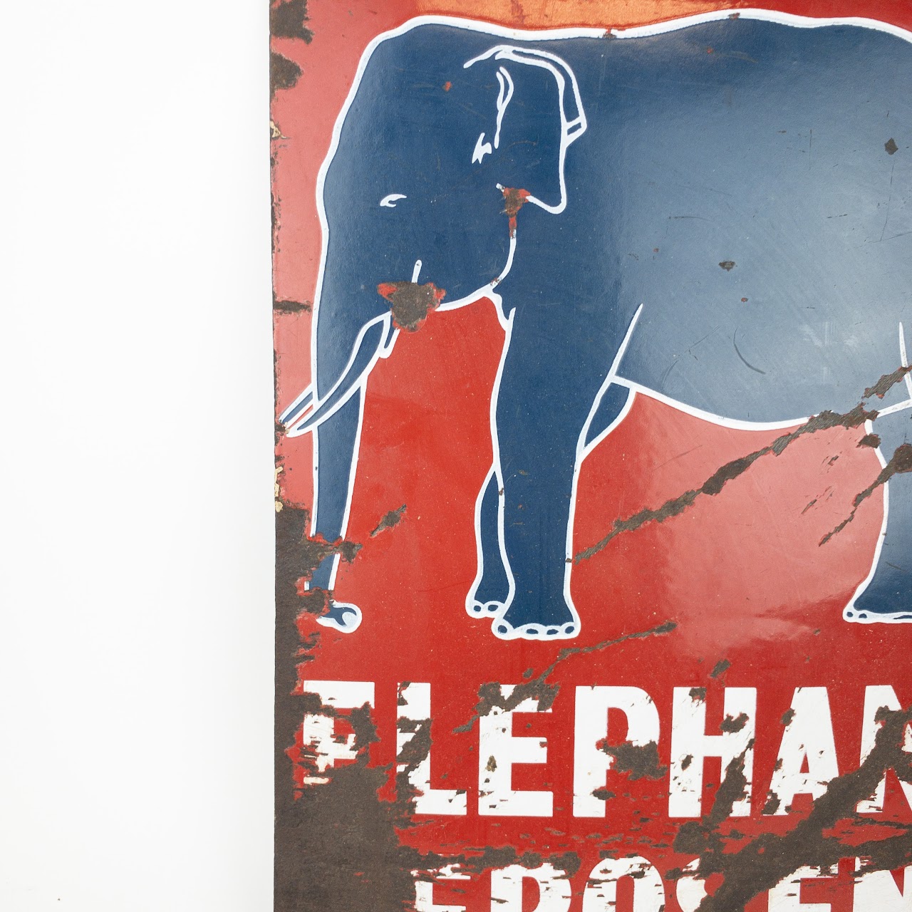 Elephant Kerosene Vintage Porcelain Enamel Sign