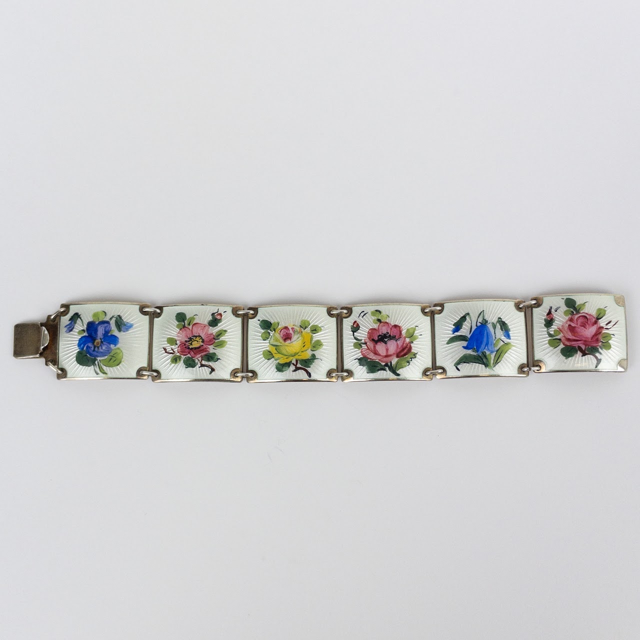 Sterling Silver & Enamel Norway Opro Bracelet