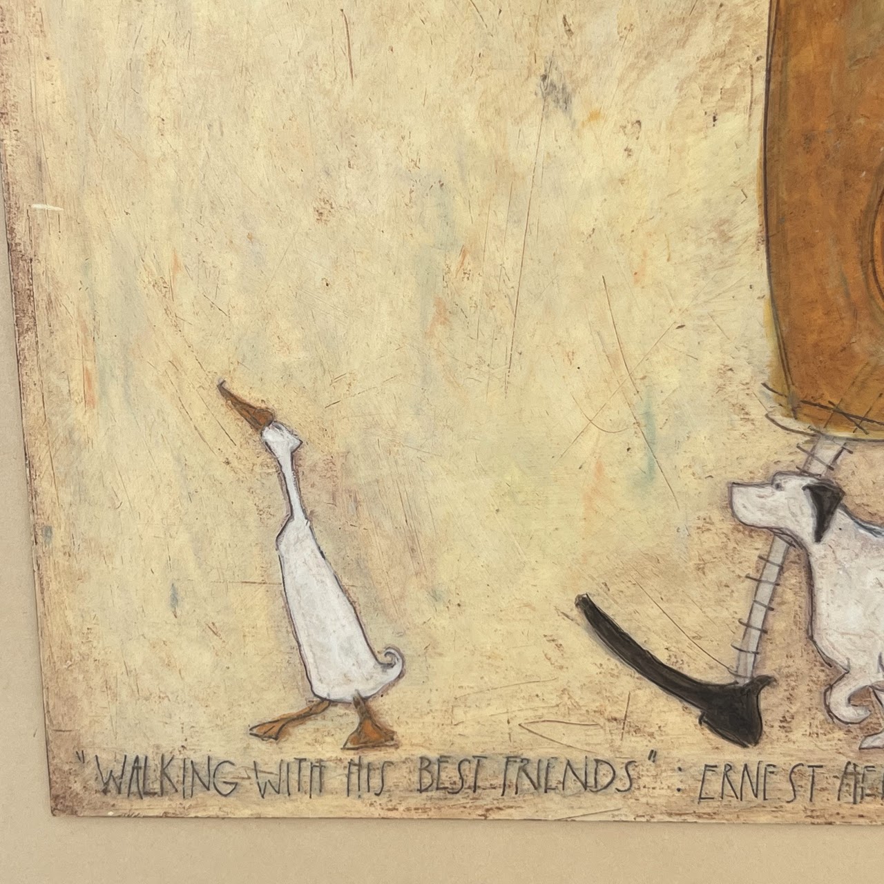 Sam Toft Signed Mixed Media Painting