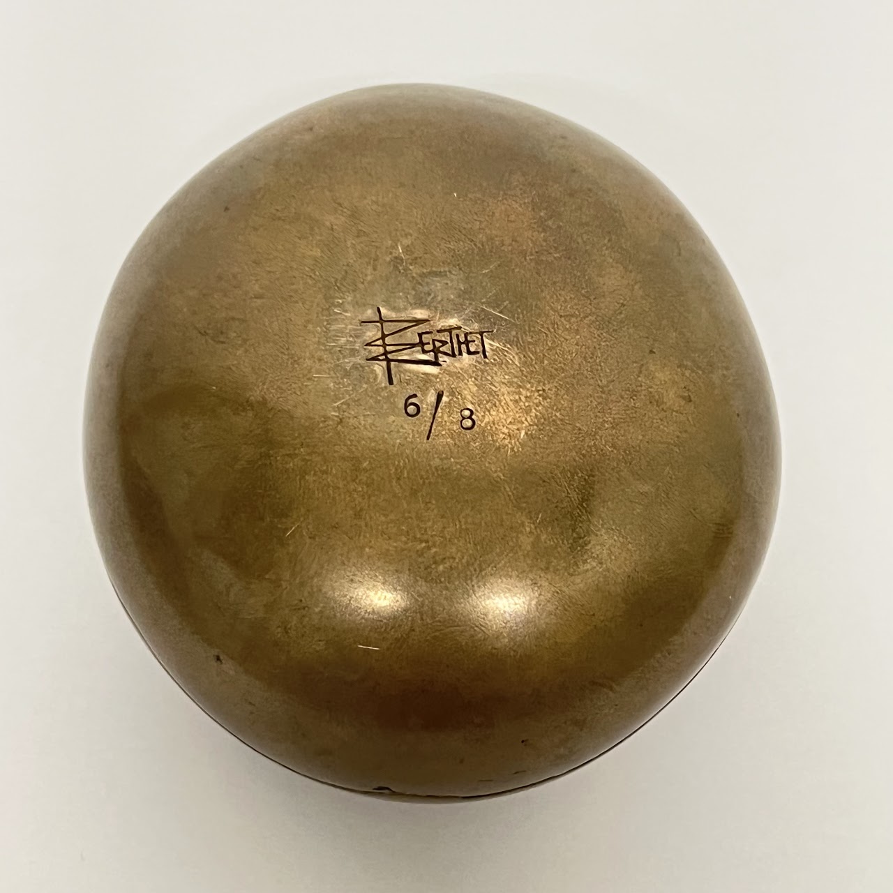 René Barthet Signed Brass Sculpture